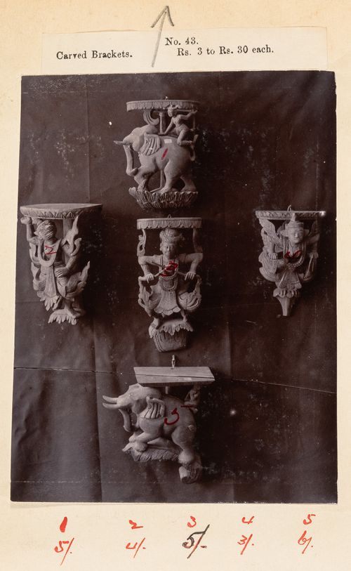 View of brackets, F. Beato Limited, C Road, Mandalay, Burma (now Myanmar)