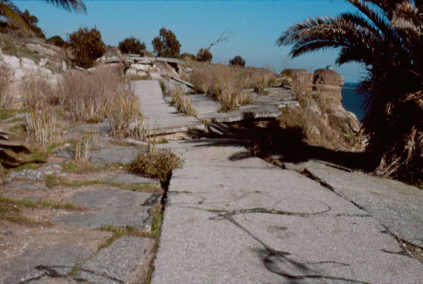 Los Angeles Freeway destroyed by earthquake, California