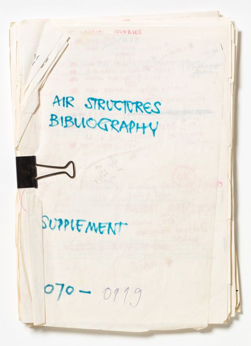 Draft for the first supplement to the Air Structures Bibliography