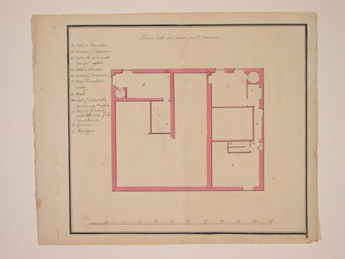 Plan for the chambermaid's mezzanine