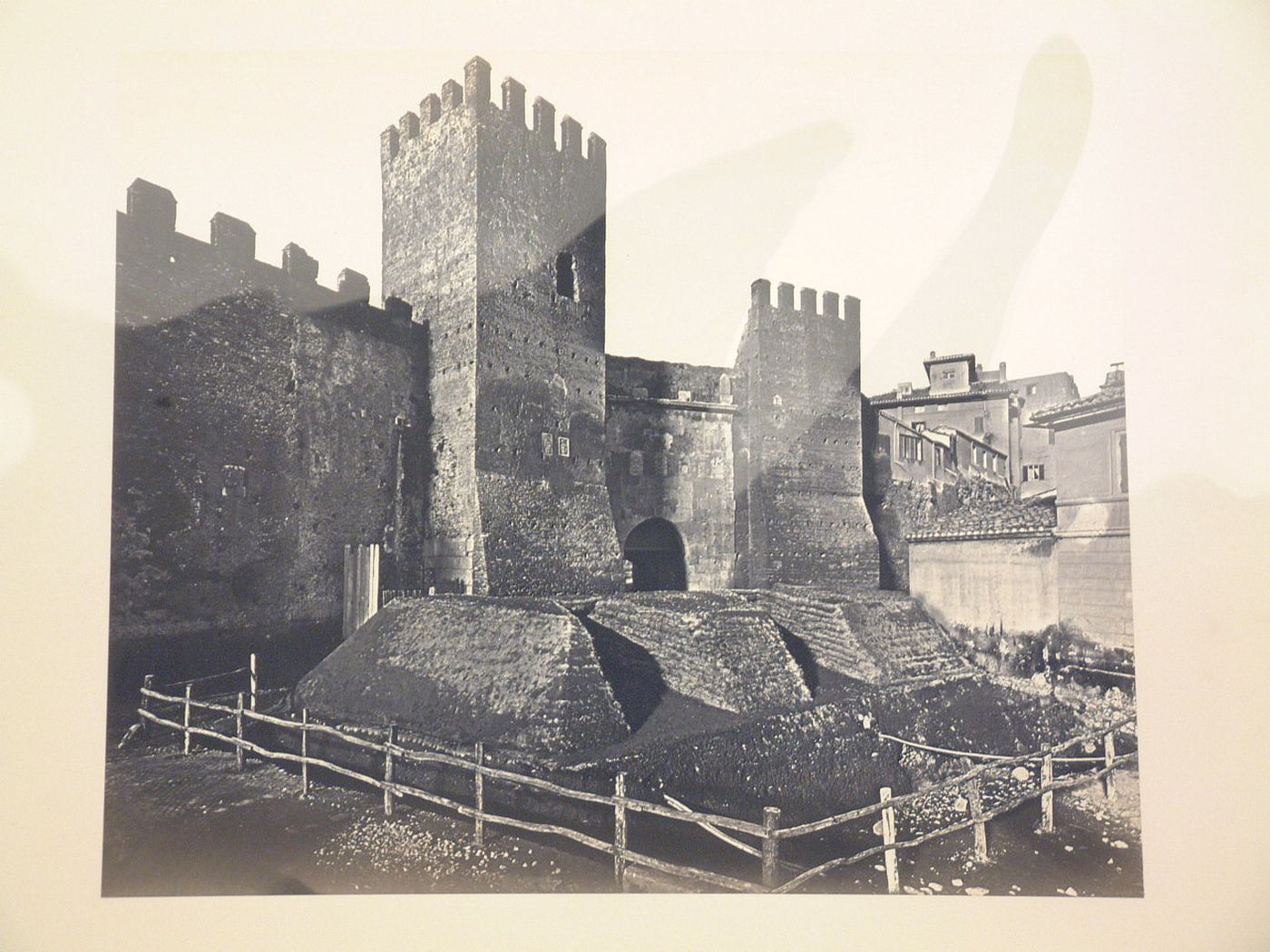 View of the Porta S. Lorenzo, Aurelian Wall, Rome, Italy