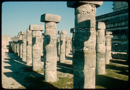 Columns in the Temple of a Thousand Warriors, Chichen Itza, Mexico
