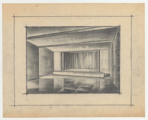 Perspective d'une scène, Centre récréatif du Parc Jarry, Montréal, Canada (1952-1960)