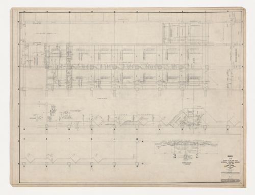 Salle de réception et expédition, étage 1 : coupes et détails, Imprimerie Nationale du Canada, Hull, Québec, Canada