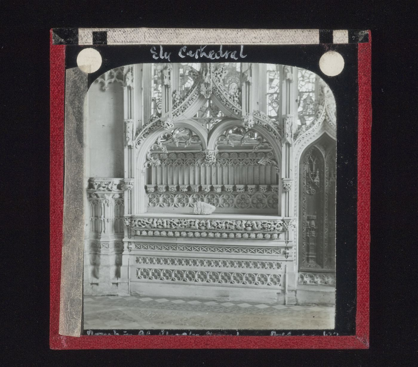 View of a tomb in Ely Cathedral, Ely, Cambridgeshire, England