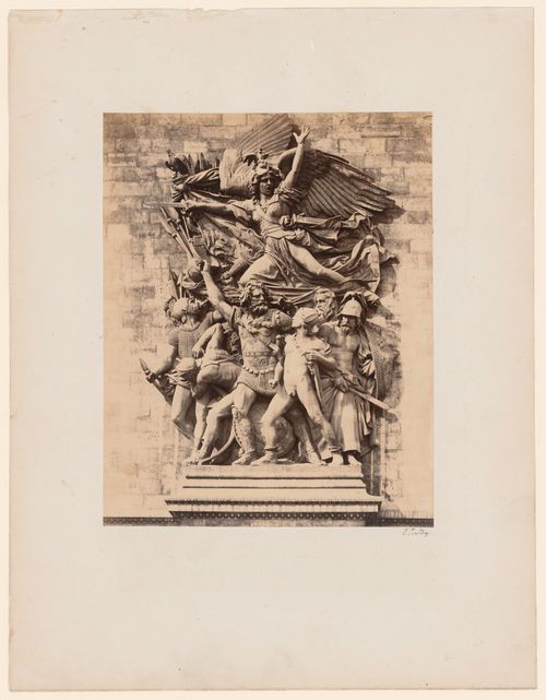Detail of "La Marseillaise" or "Le Départ de l'Armée" of 1792, a relief by Rude, east face of L'Arc de Triomphe, Paris, France