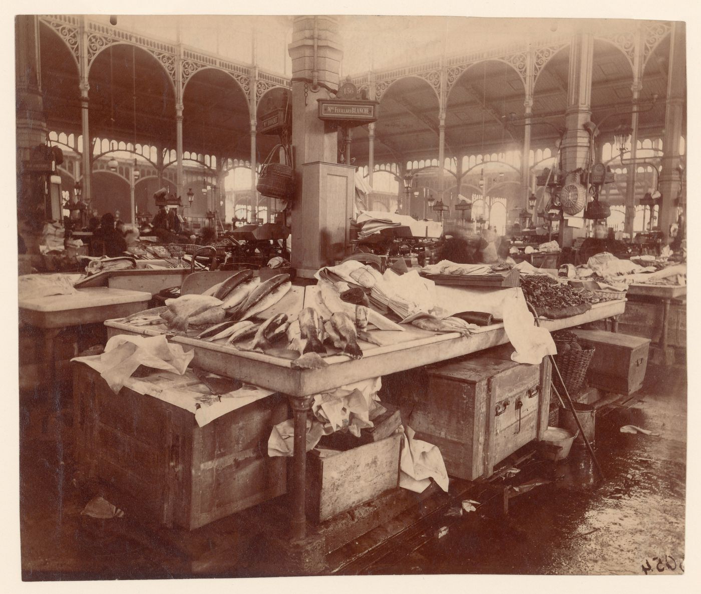 Fish Stalls at Les Halles, Paris, France