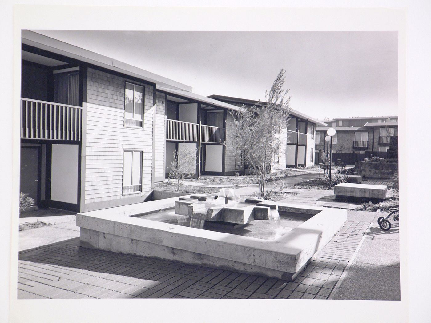 Partial view of the Meadows townhouses and walkways, San Rafael, California, United States