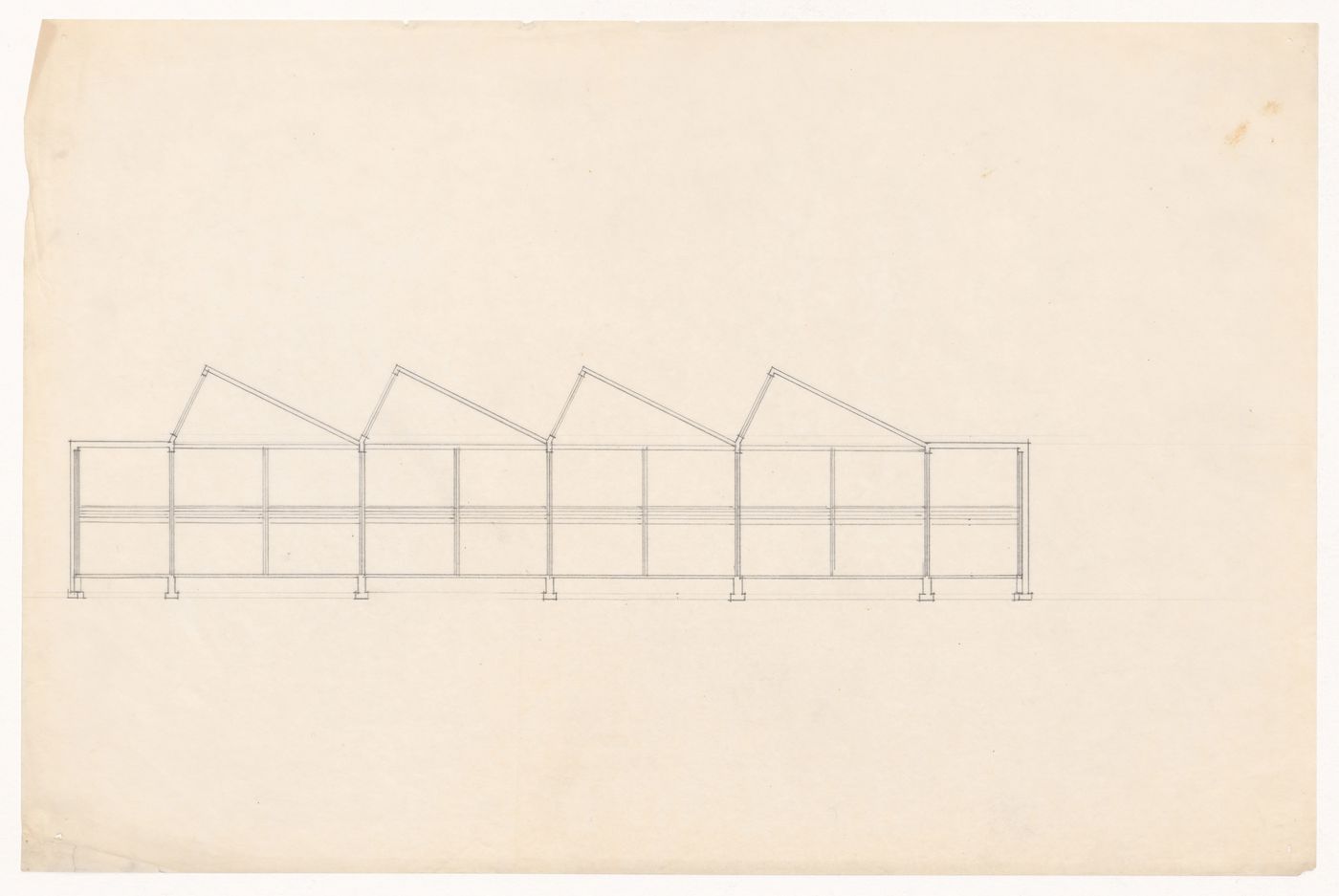 Elevation for skylights for a campus building for Illinois Institute of Technology