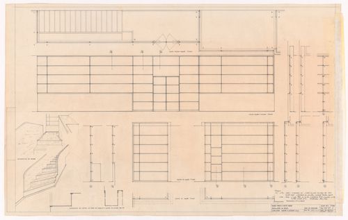 Details of hallway walls, windows and stairs for Banco Pinto & Sotto Mayor, Régua, Portugal