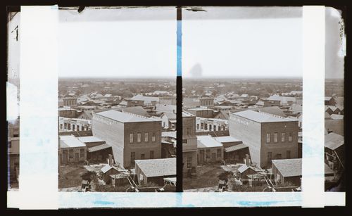 Stereograph of panorama of Los Angeles, California, United States of America