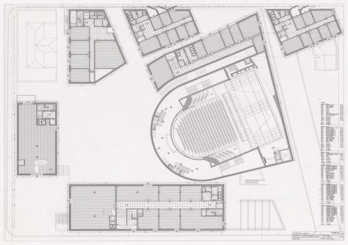 Second floor plan for Centro Cultural Manzana del Revellin, Ceuta, Spain
