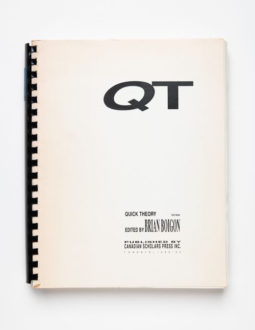 Quick Theory course primer edited by Brian Boigon