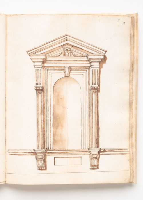 Elevation of aedicula from the ground floor of the south tribune of Basilica di San Pietro in Vaticano