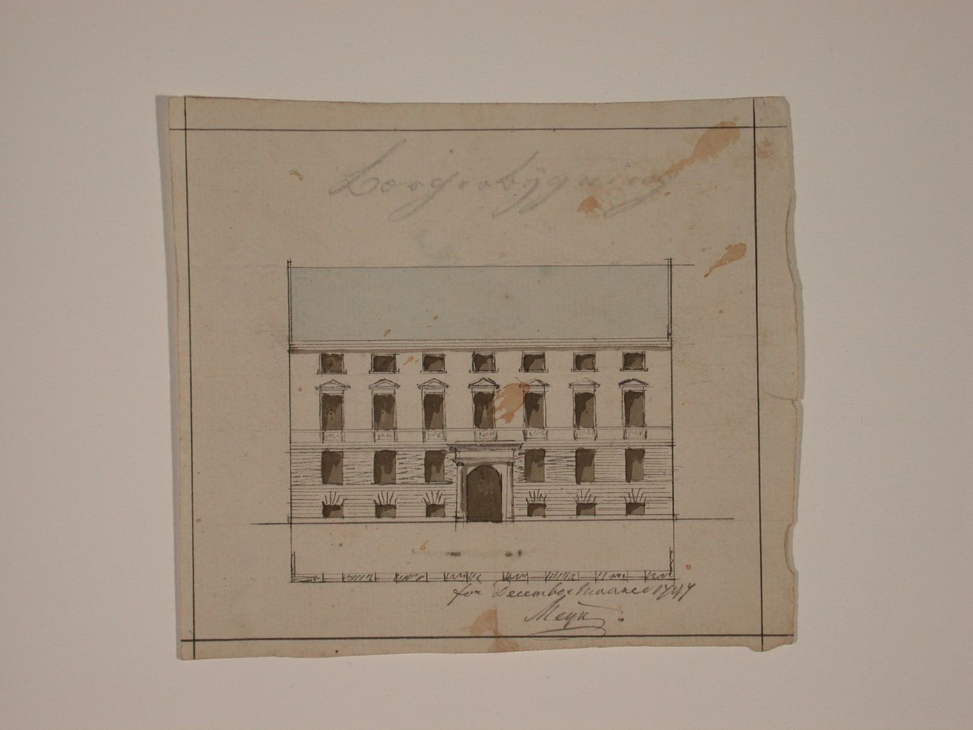 Elevation of a house