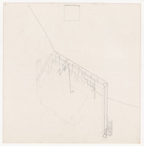 Axonometric for Ampliação do Casino e Restaurante Winkler [Winkler Casino and restaurant extension], Salzburg, Austria