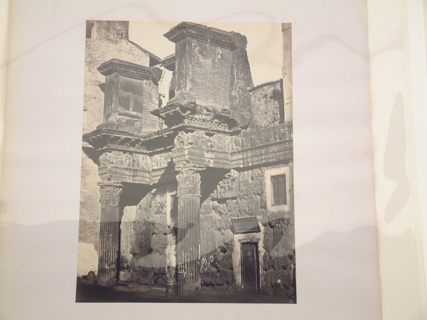 View of the Temple of Pallas and Le Colonnacce, Rome, Italy