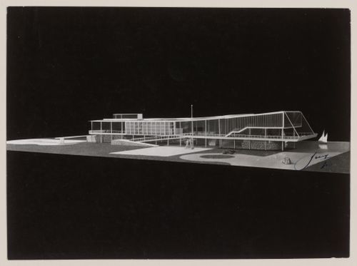 View of model for Yacht Club, Pampulha, Belo Horizonte, Brazil
