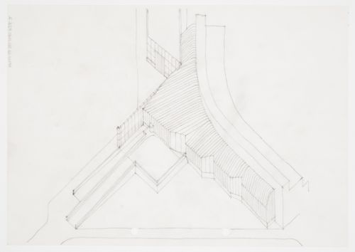 British Olivetti Headquarters, Milton Keynes, England: axonometric