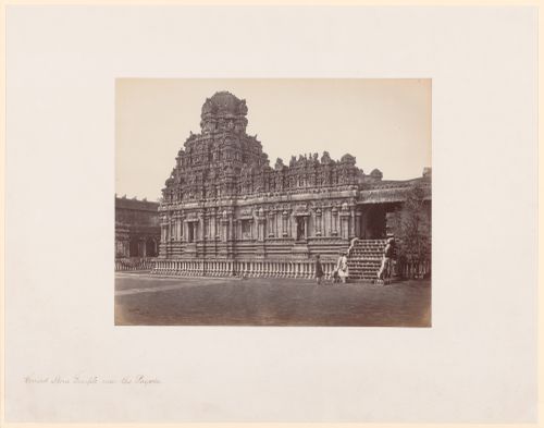 South view of the Subrahmanya Shrine, Pirakatisvarar Tirukkoyil (also known as the Brihadisvara or Rajarajesvara Temple), Tanjore (now Thanjavur), India