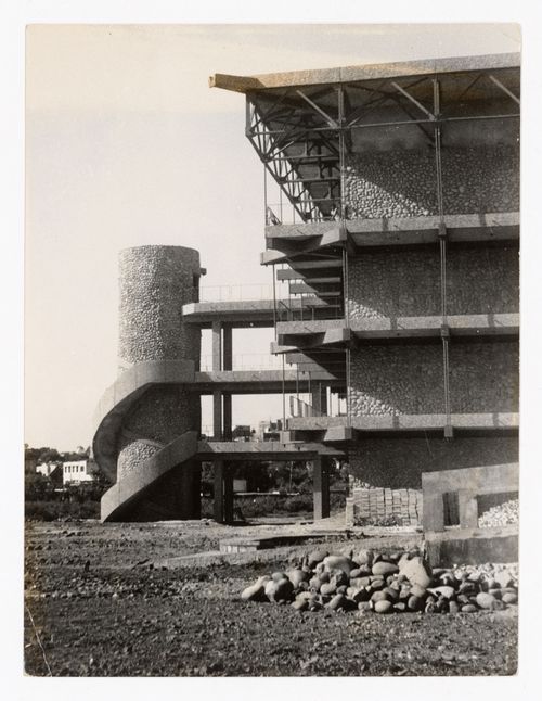Photograph of the Theatre under construction for J&K Academy project, Jammu, India