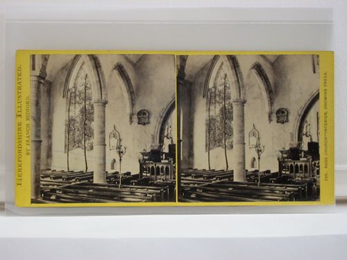 Herefordshire Illustrated. Ross Church - interior, showing trees.