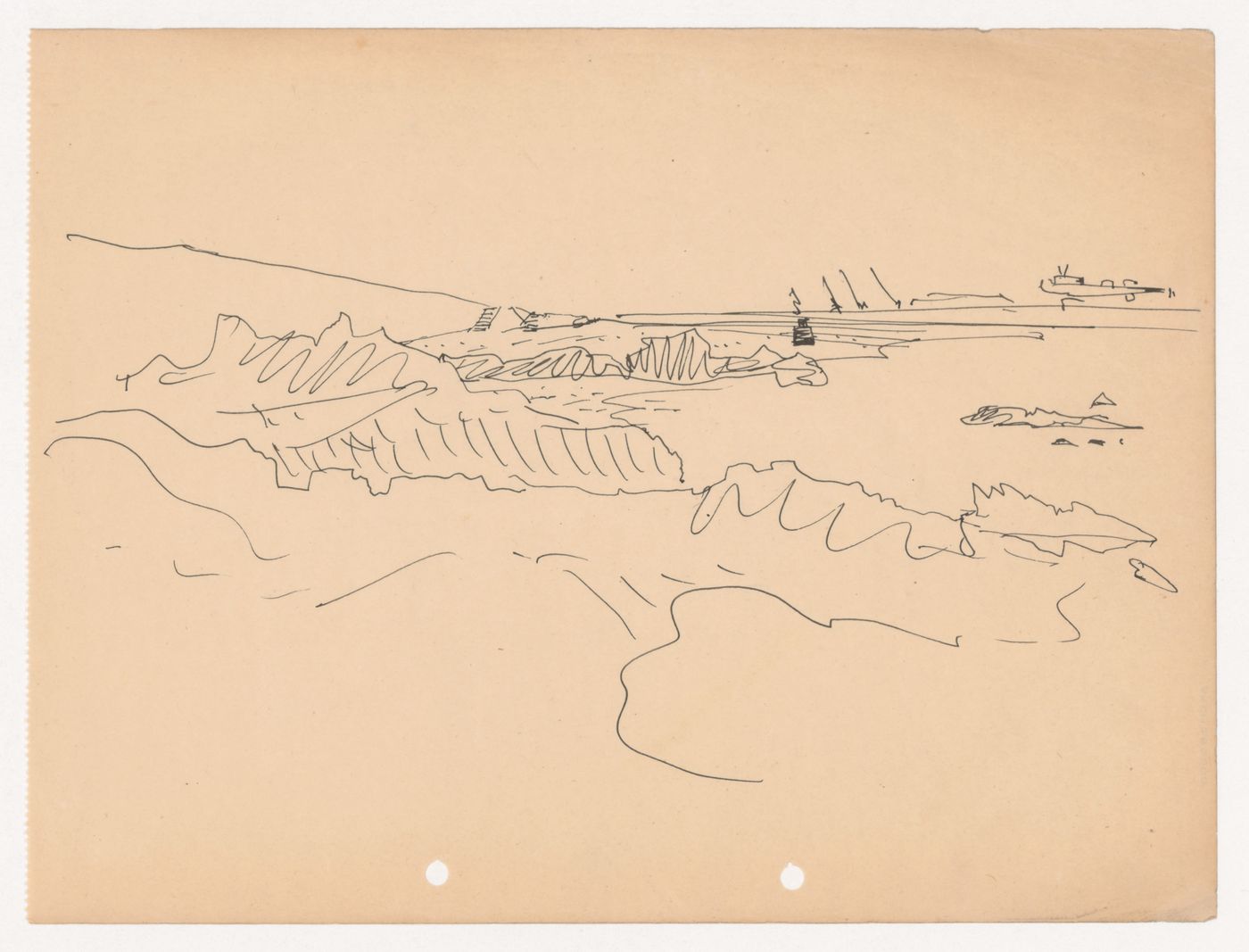 Sketch for Piscina das Marés [Ocean swimming pool], Leça da Palmeira, Matosinhos, Portugal