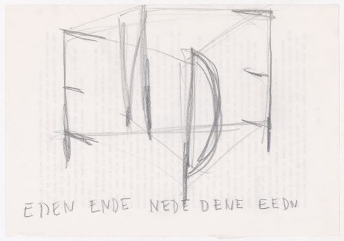 Sketch perspective for the E,D,E,N, Pavilion, Rheinfelden, Switzerland