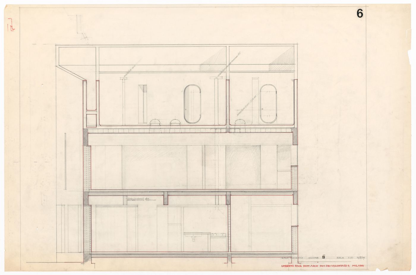 Section for Casa Rizzetto, Caorle, Italy