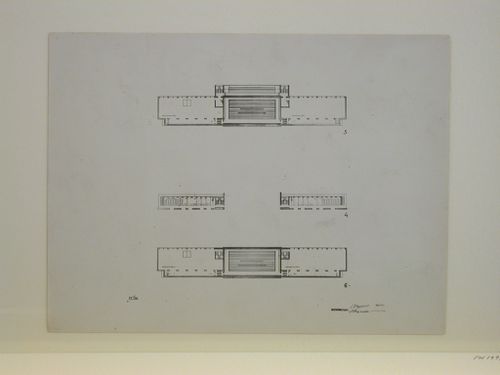 Photograph of plans for a Red Army Theater, Moscow