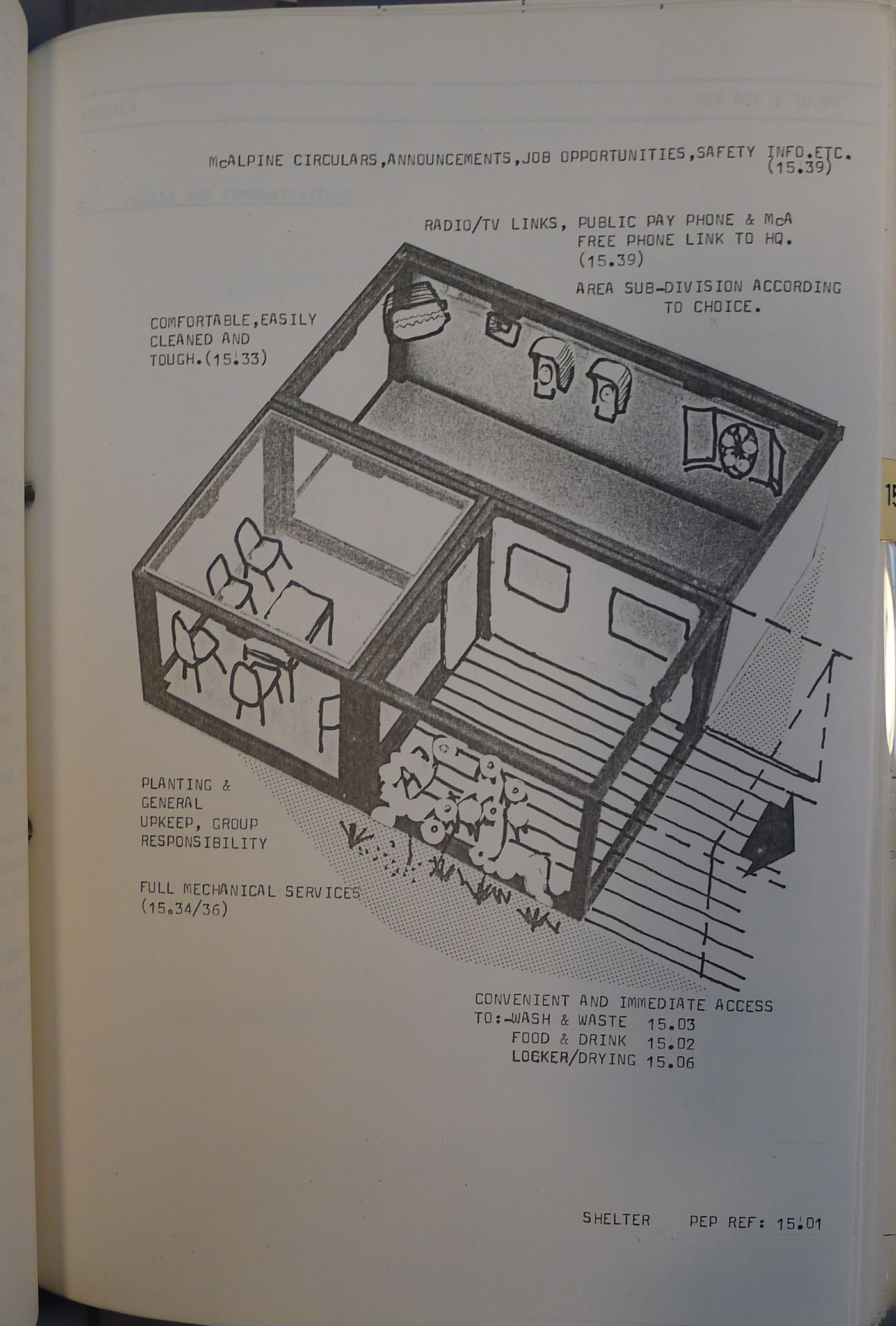 McAppy: axonometric showing shelter (from McAppy report. Office copy. Volume 2)