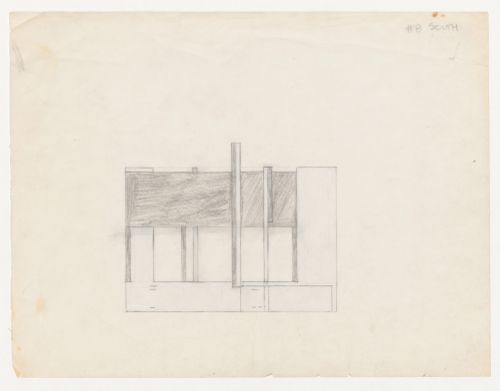 Sketch elevation for House VI, Cornwall, Connecticut