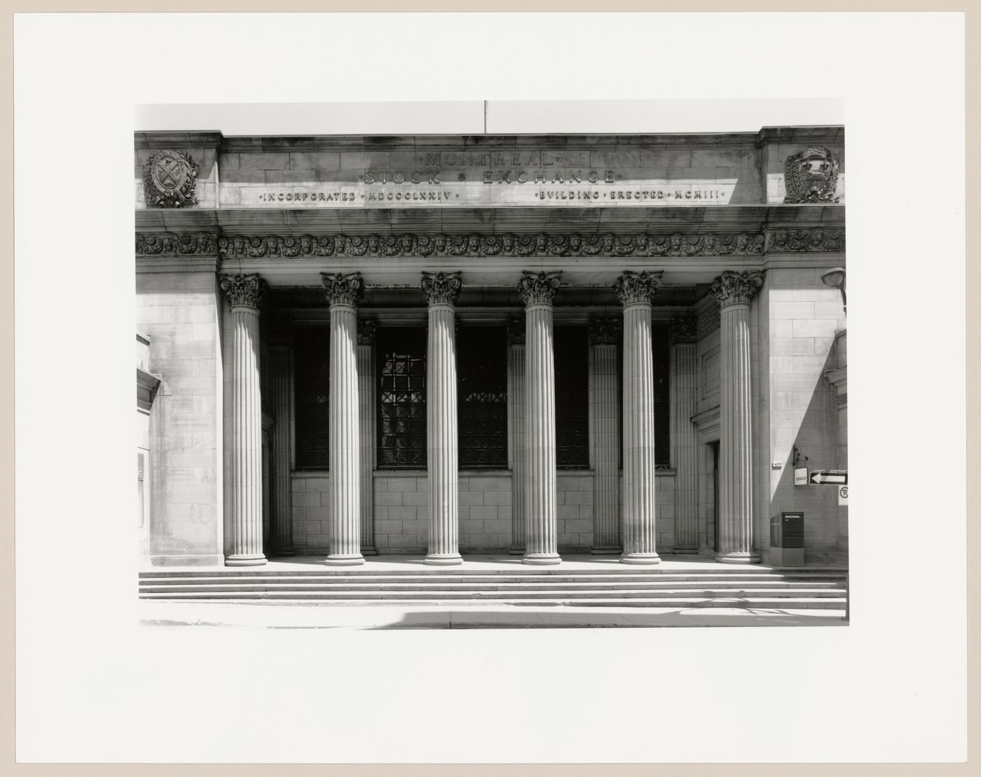 Façade of the Centaur Theater (Montréal, Québec Stock Exchange Building, 1903; George B. Post, E. and W. Maxwell architects), 457 rue Saint-François-Xavier, Montréal, Québec