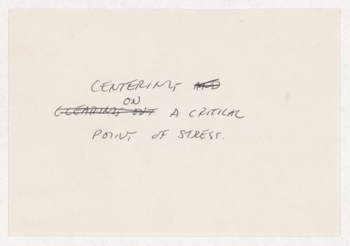 Centering on a critical point of stress.