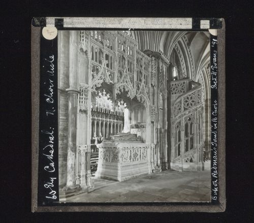 View of tomb of Bishop Redman in the north choir aisle of Ely Cathedral, Ely, Cambridgeshire, England