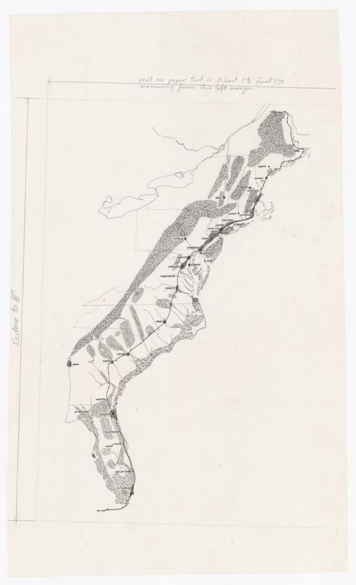 Map of eastern coast of the United States of America with suggested route marked (from the project-file United States One (U.S. 1))