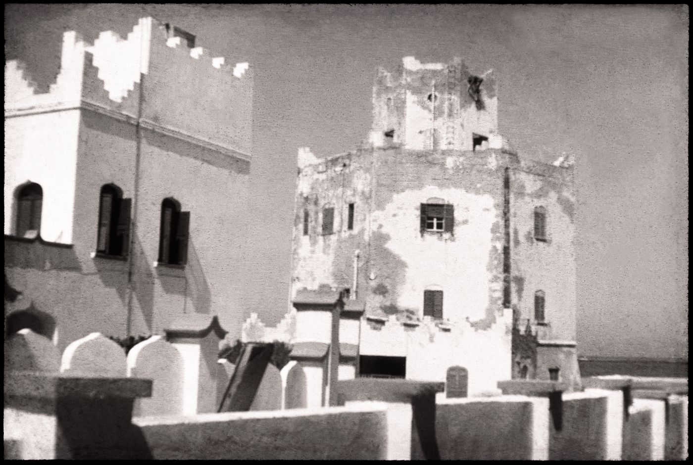 View of waterfront buildings in Mogadishu, Somalia