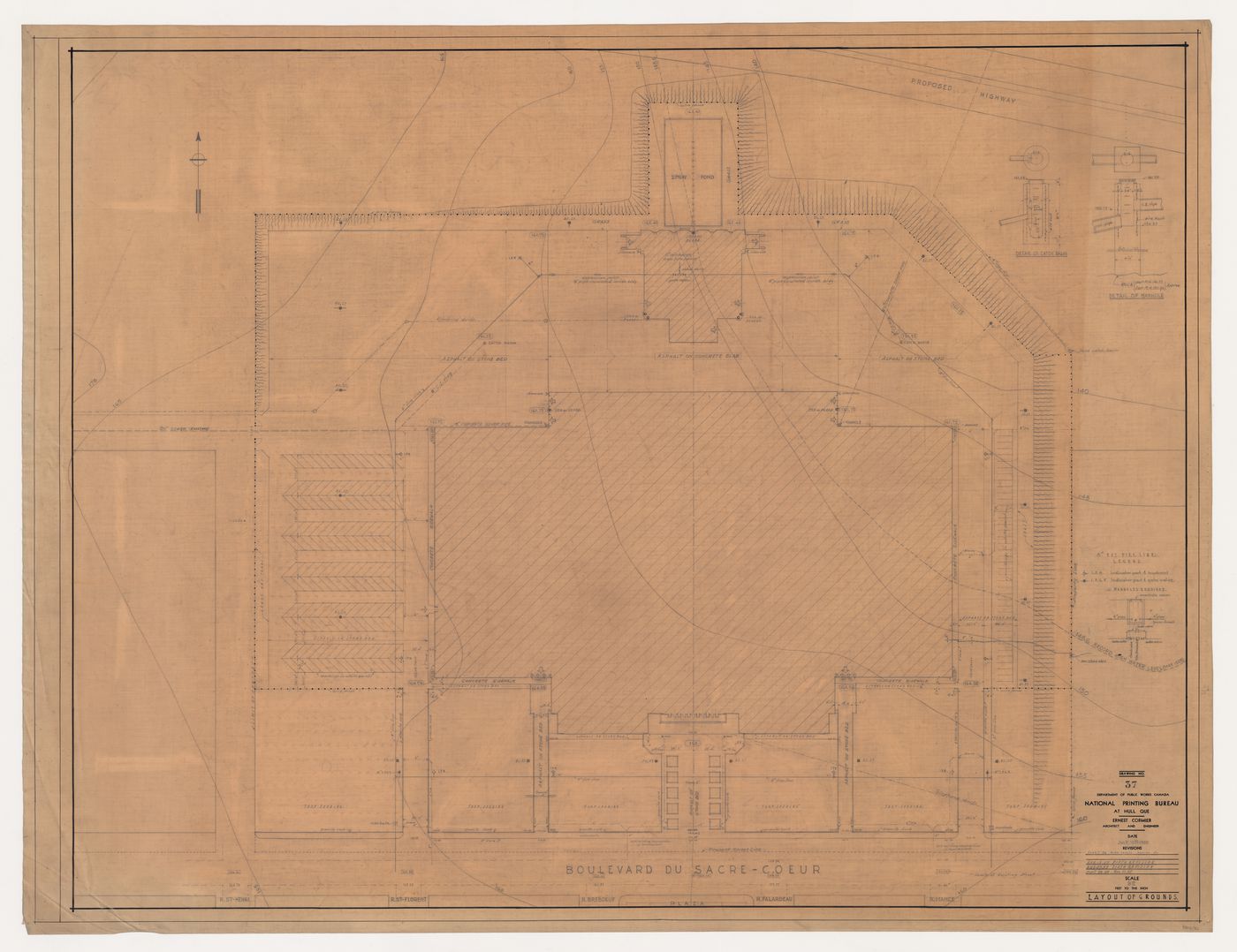 Plan d'aménagement des terrains, Imprimerie Nationale du Canada, Hull, Québec, Canada