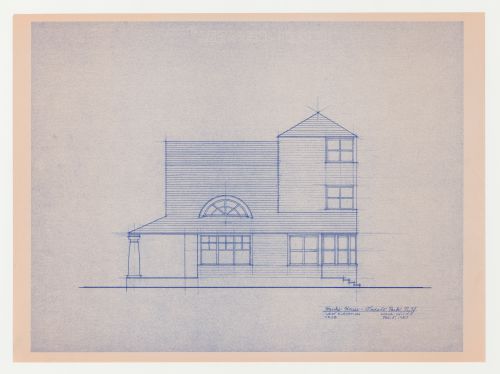 West elevation for the Hanks-Paré Residence, Tuxedo Park, New York