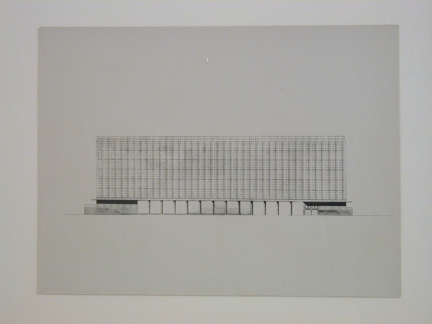 Photograph of an elevation for the Building of Industry, Sverdlovsk, Soviet Union (now Ekaterinburg, Russia)