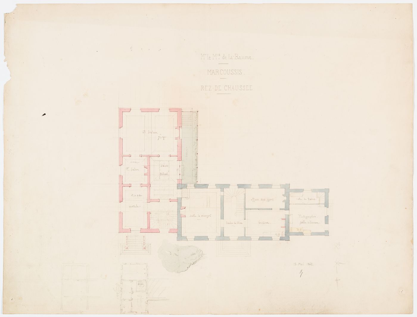 Château de Marcoussis: Ground floor plan