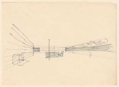 Interior sketch perspective for the Hubbe House Project, Magdeburg, Germany