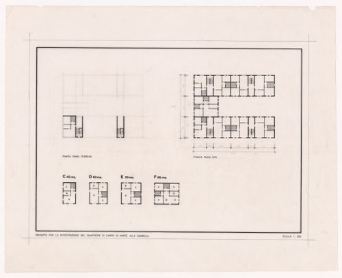 Plans for Casa di civile abitazione al Campo di Marte, Giudecca, Venice, Italy