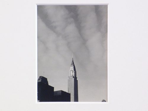 View of top part of Chrysler Building, Manhattan, New York City, New York