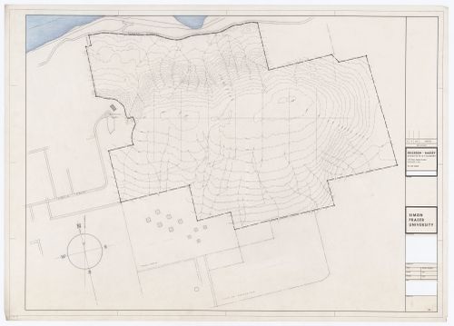 Topogaphic plan for Simon Fraser University, Burnaby, British Columbia