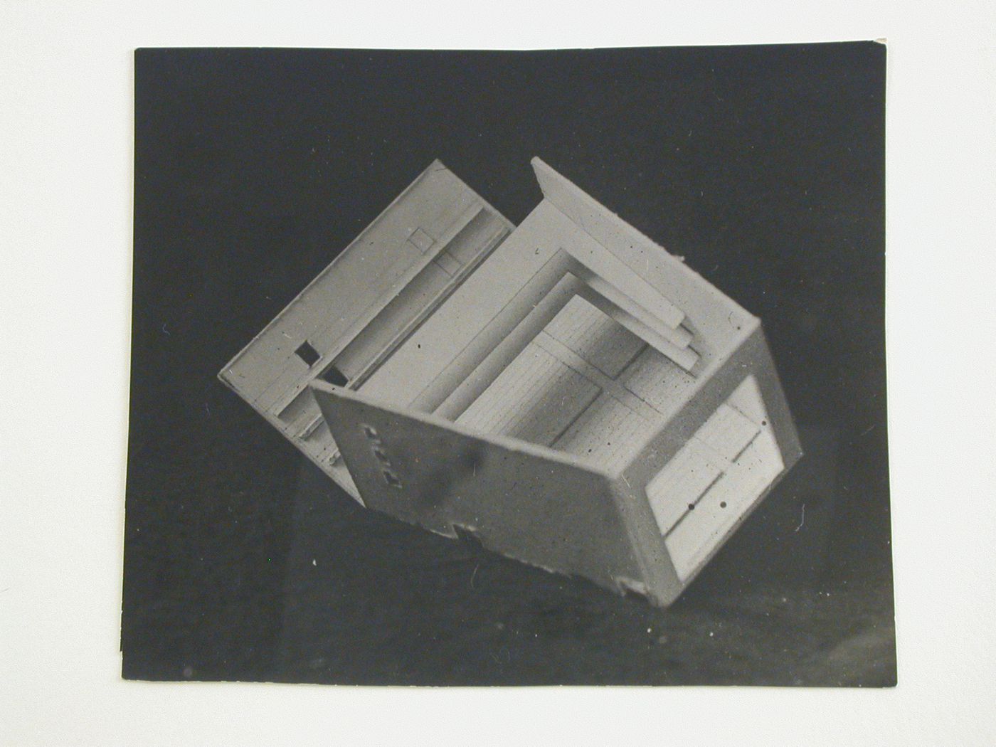 Photograph of a model for a motion picture theater/concert hall for an All-Union Palace of the Arts, Moscow