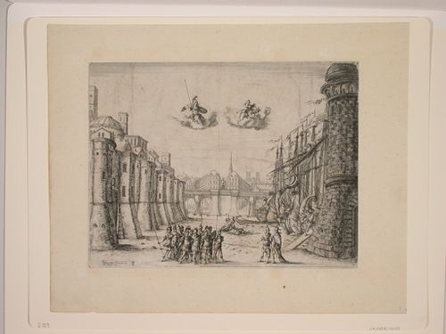 The port at Sciro, a stage design for La Finta Pazza