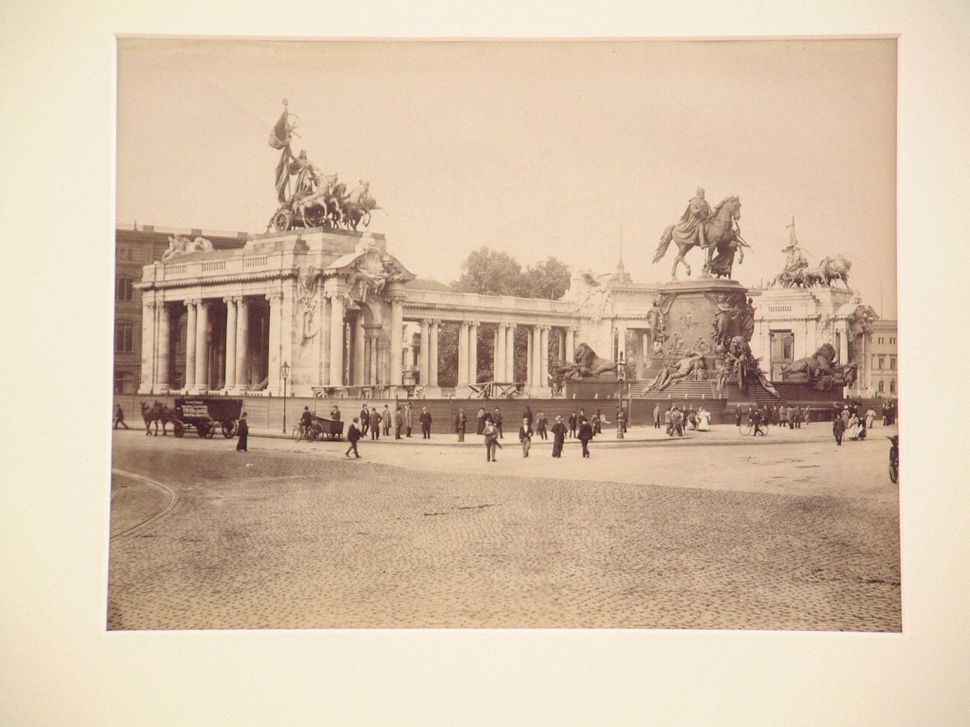 Kaiser Wilhelm Denkmal and portions of buildings behind, Berlin, Germany