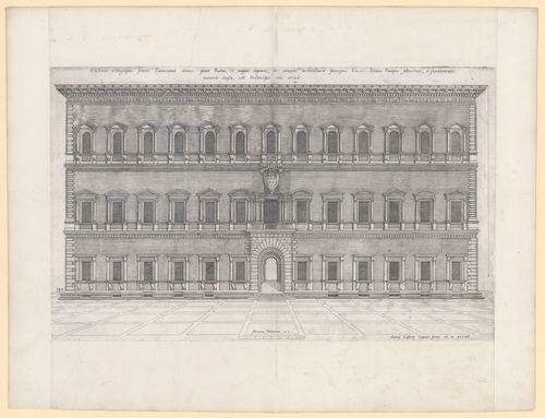 Perspective of the façade of the Palazzo Farnese, Rome