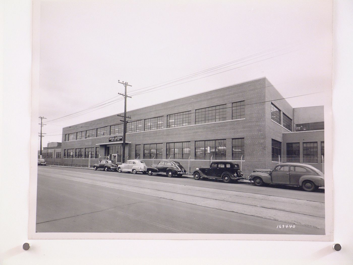 View of the principal façade of the addition to the Administration Building, Chrysler Corporation Lynch Road Plant, Detroit, Michigan